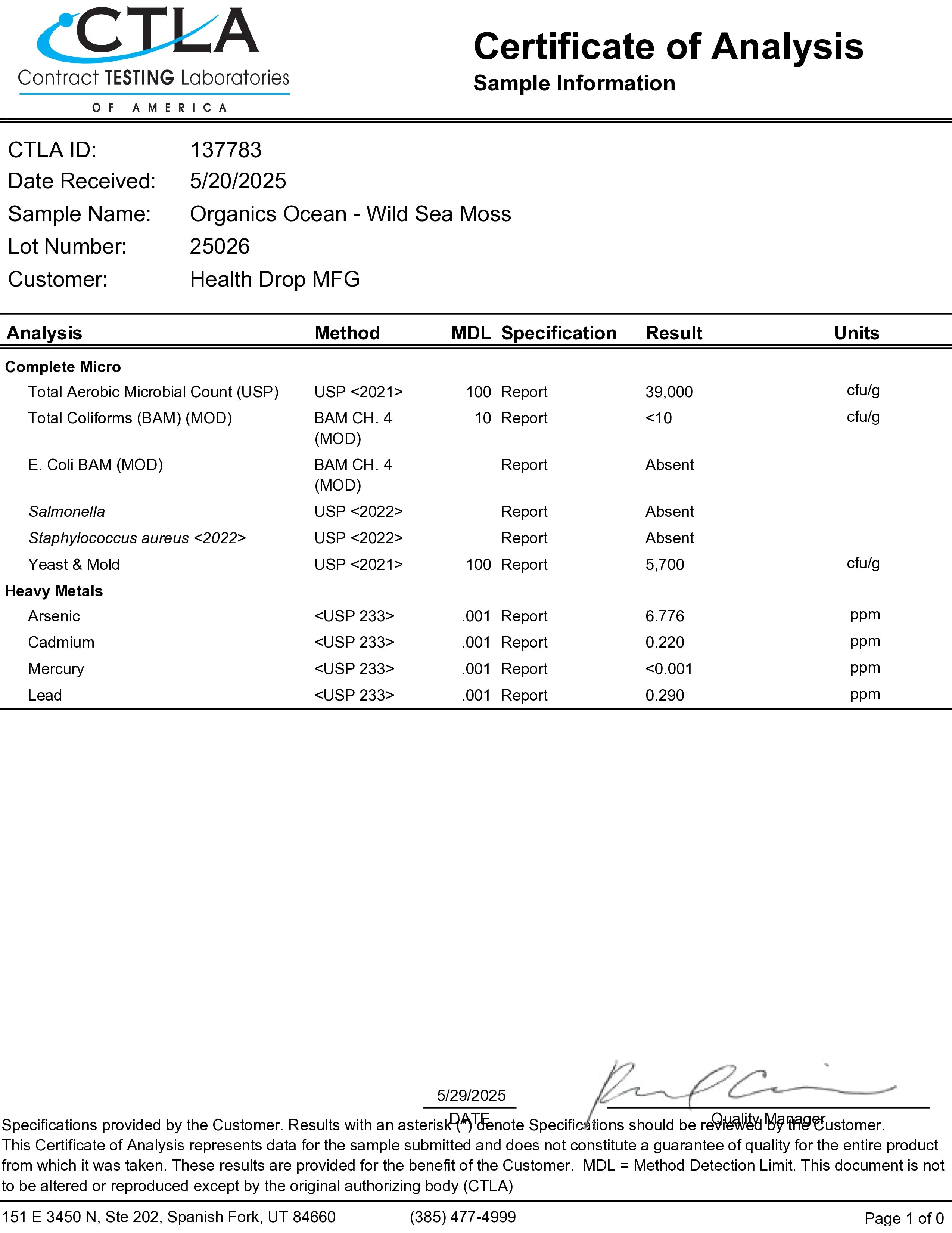 Oganics Ocean Wild Sea Moss