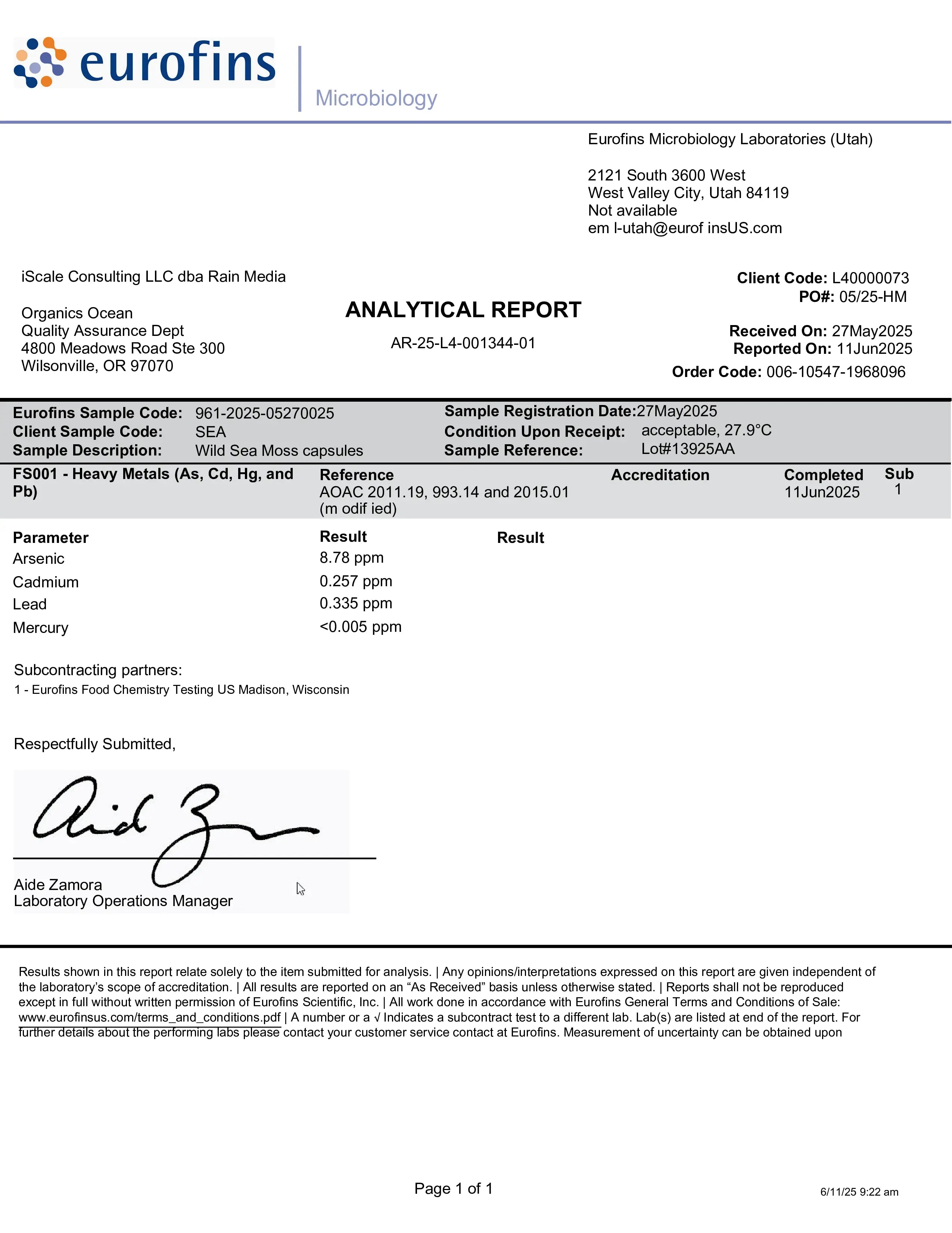 Oganics Ocean Wild Sea Moss