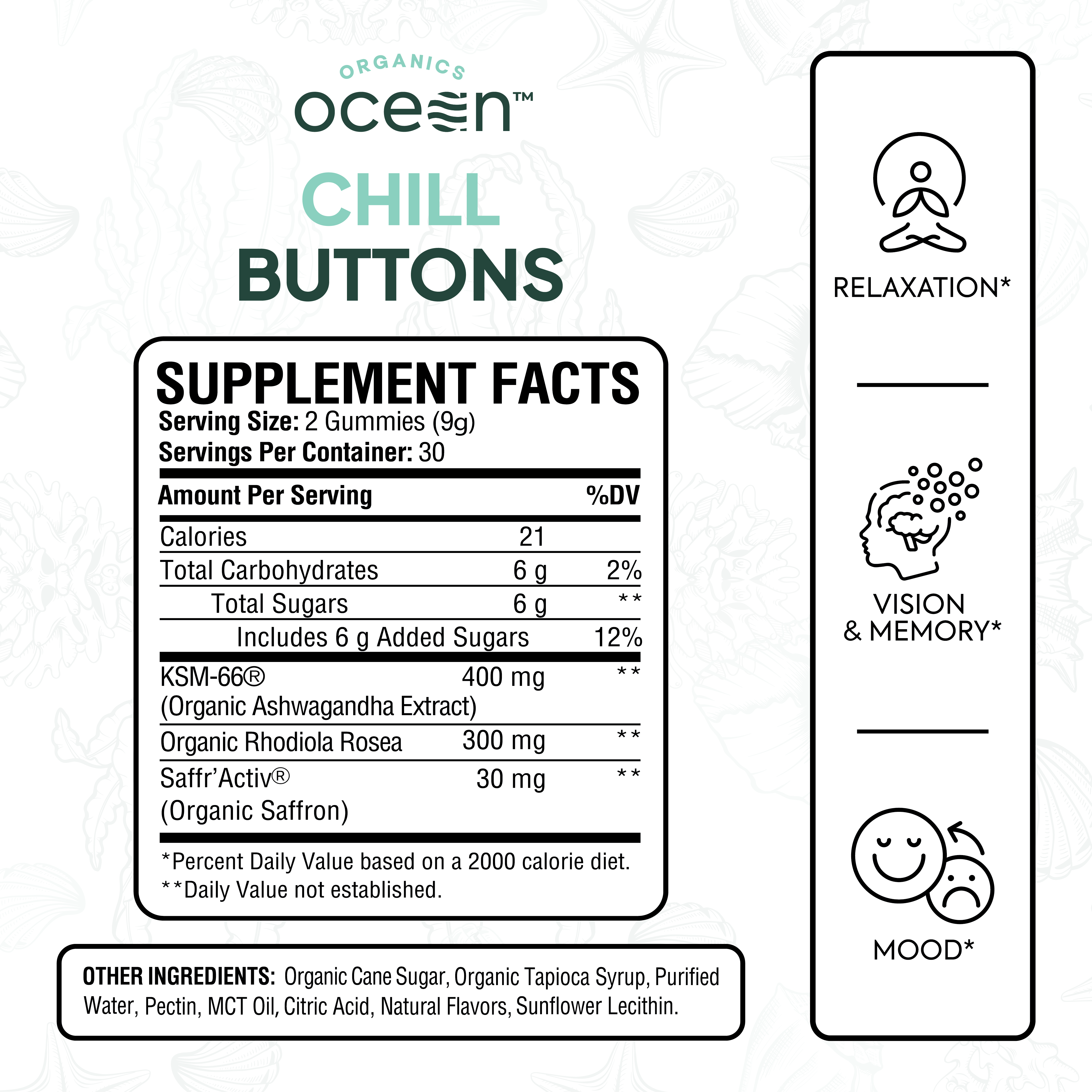 Organics Ocean Chill Buttons Gummies