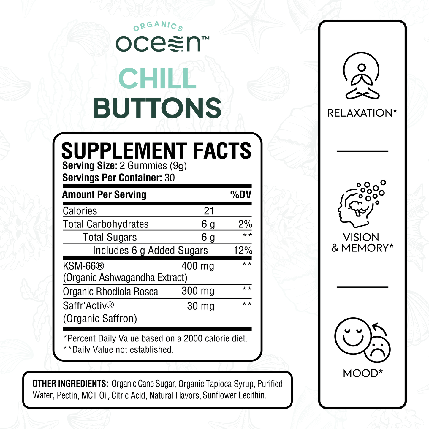 Organics Ocean Chill Buttons Gummies