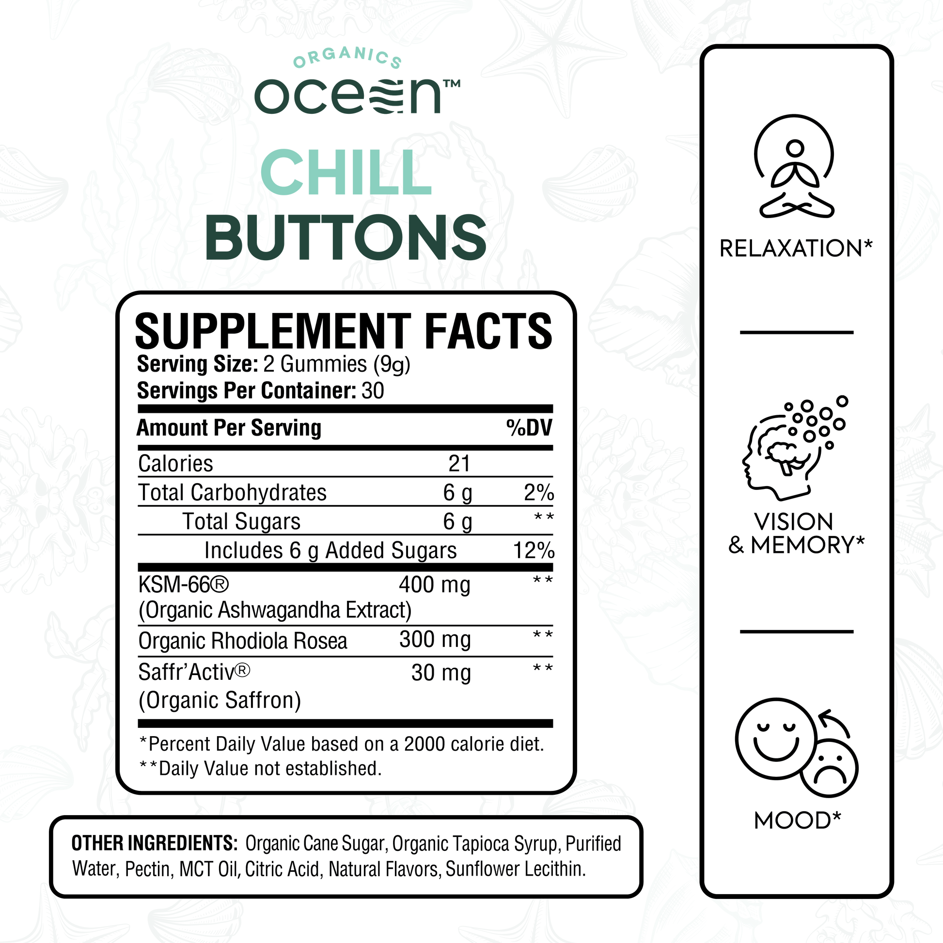 Organics Ocean Chill Buttons Gummies