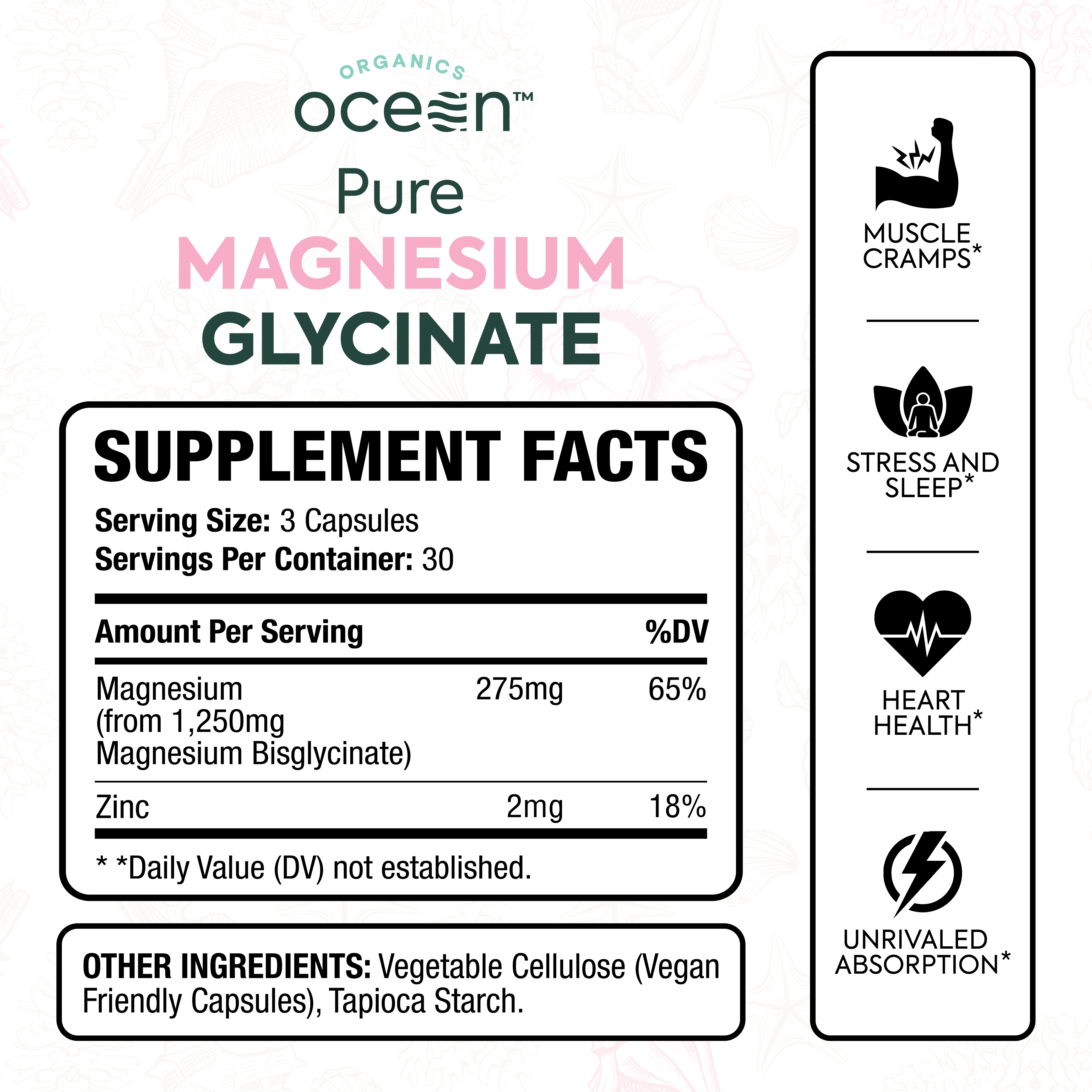 Organics Ocean Magnesium Glycinate