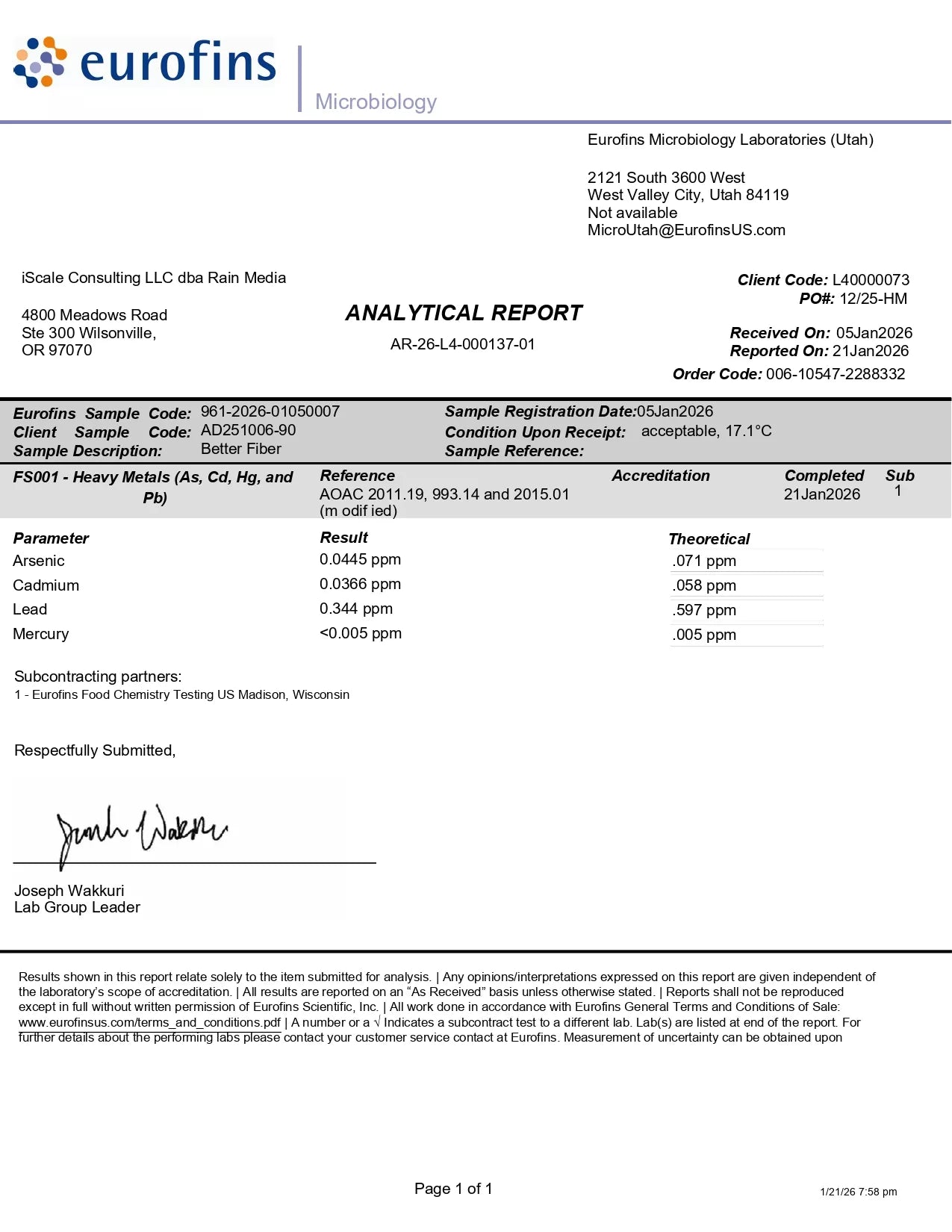 Oganics Ocean Better Fiber