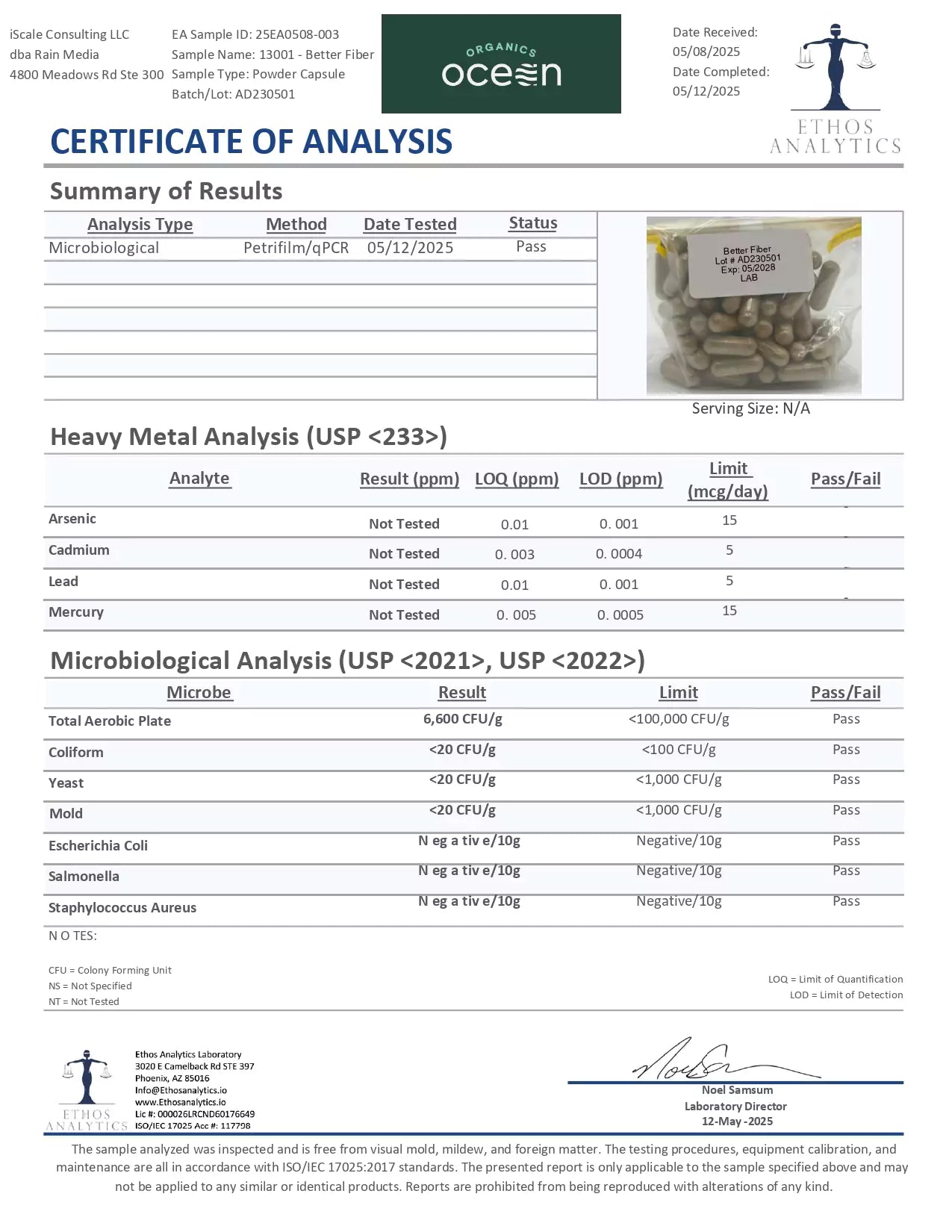 Oganics Ocean Better Fiber