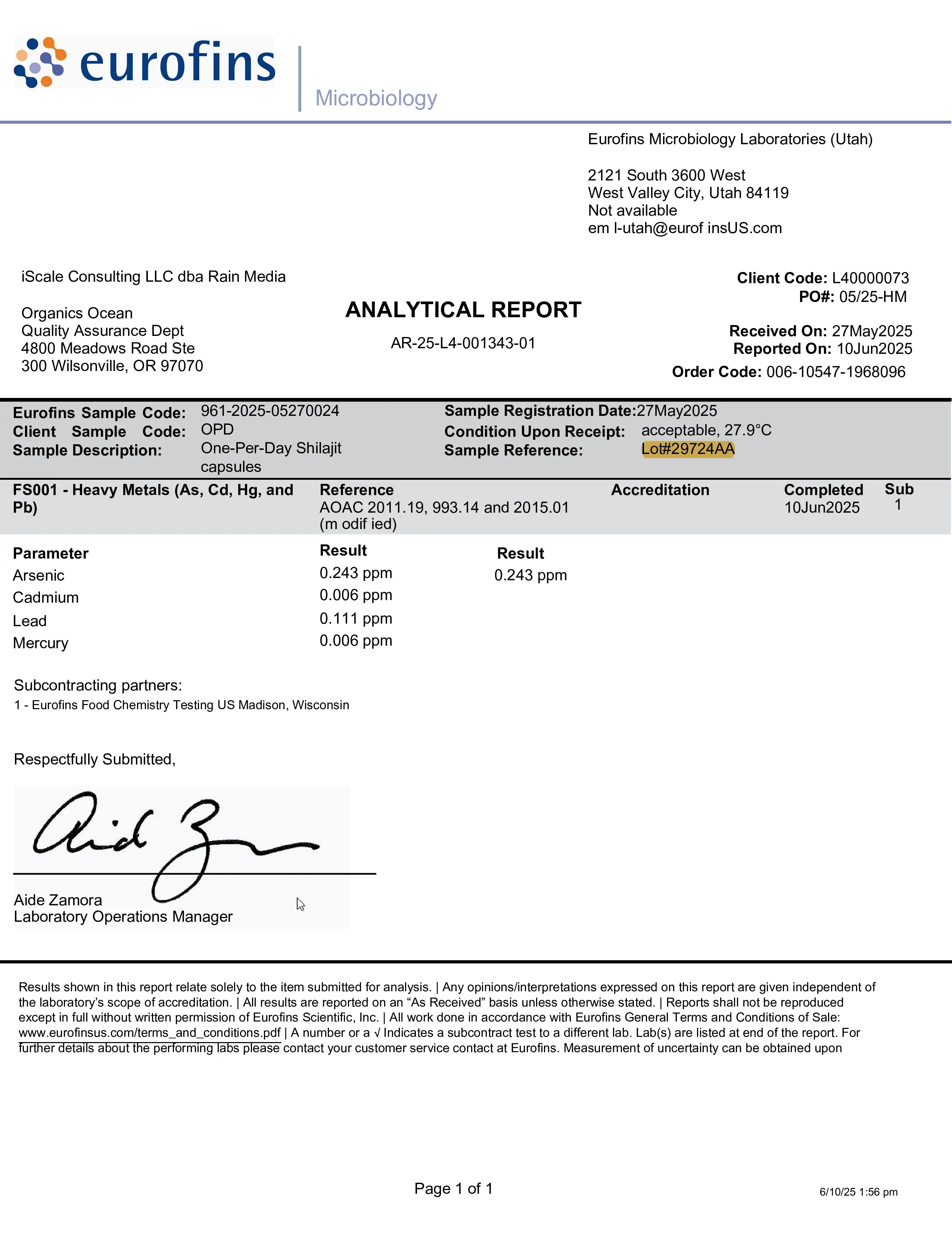 Oganics Ocean Magnesium Glycinate
