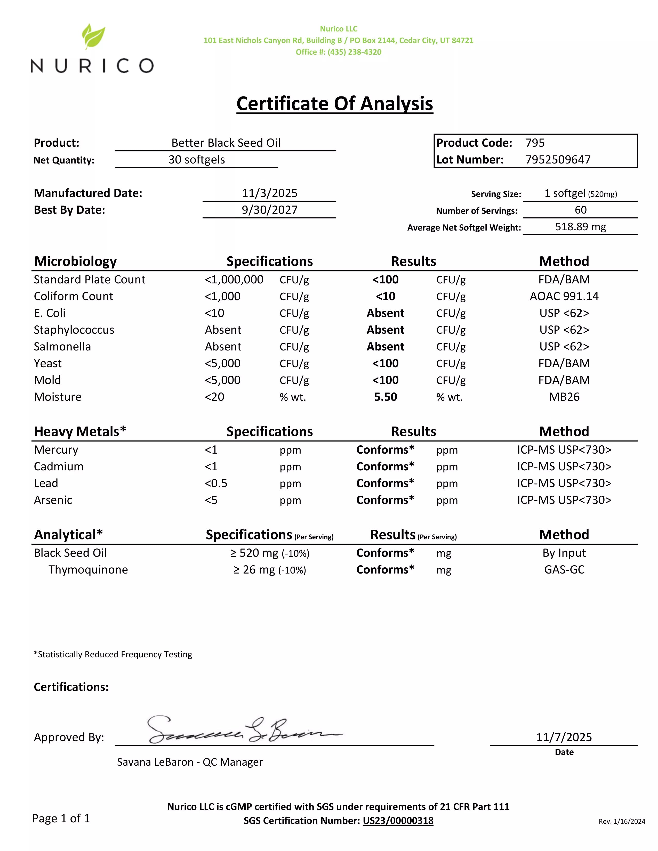 Oganics Ocean Better Black Seed Oil